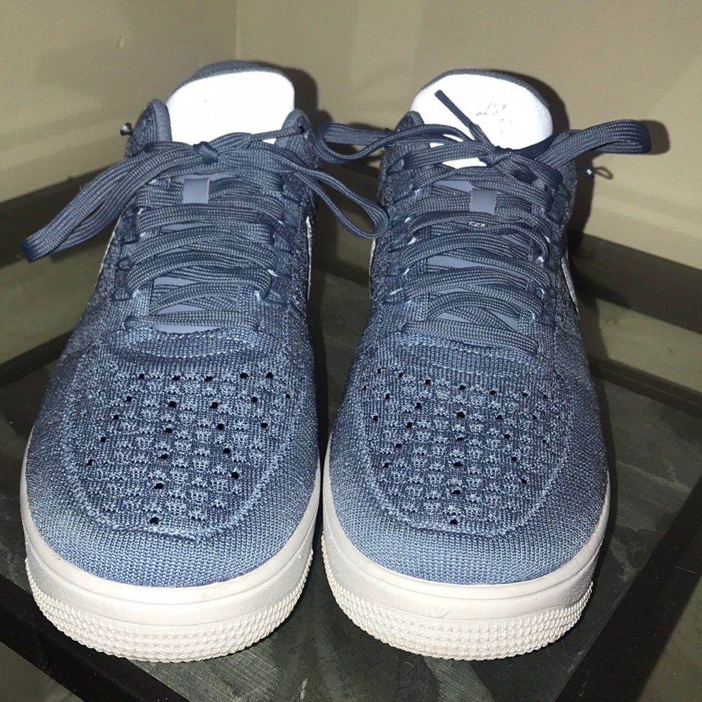 Blue/ white Flynet Nike Air Force 1’s